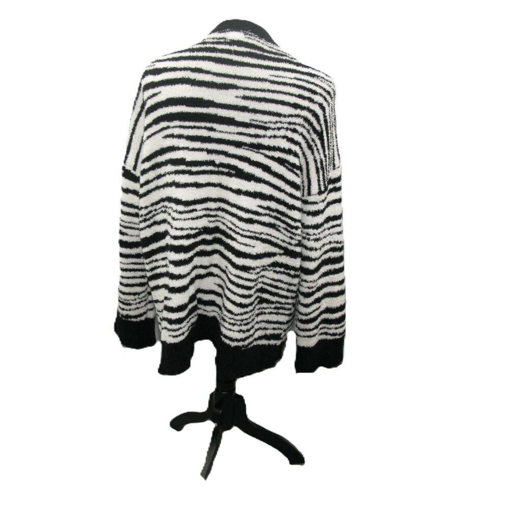 Pol Zebra Print Soft/Comfy Open Front Cardigan Si… - image 3